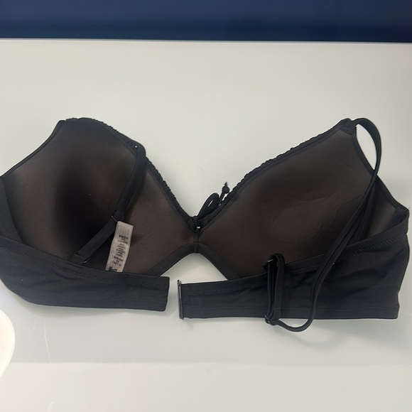 NWOT Pink Black Bikini Top - Picture 3 of 4